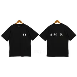 Sommar amirirs tshirt mens tee mode bläckstråle tryckmönster man t-shirt bomull casual tees kort ärm amirirs streetwear lyxkläder tshirts 647