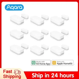 Kontrol 1/2/4/10pcs aqara kablosuz kapı sensörü zigbee bağlantısı akıllı mini pencere sensörü mi ile çalışma mi home uygulaması Apple HMekit için