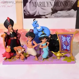 Figuras de brinquedo de ação Figuras de anime Jasmine Princess Aladdin e a lâmpada mágica modelo colecionável brinquedo desenho animado decoração bonecas crianças presente de aniversário L240320