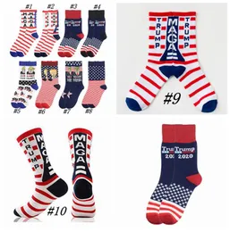 Trump Socks Başkanı Maga Trump Mektup Çorap Çizgili Yıldızlar Us Bayrak Spor Çorapları Trump 2020 SOCK CYZ25268287959