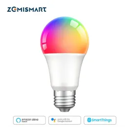 Controle Zemismart E27 Zigbee Lâmpada Led Controle de Voz por Alexa Echo Google Home Tuya Smart LifeAPP