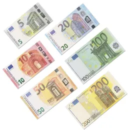 Fałszywy banknot pieniężny 10 20 50 100 200 500 dolar 20 euro realistyczny pasek zabawek Prop Kopia Waluta film Faux-Billets 100pcs/pakiet