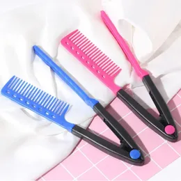 V Type Washable Folding Hair Straightener Comb Hairdressing Brush Comb Hair Styling Clip Tool Barber Accessories Comb for Hair