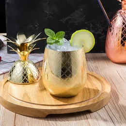 Bicchieri Bicchiere da ananas in acciaio inossidabile 304 da 17 once, cocktail inodore