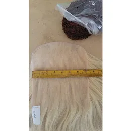 Yirubeauty 7X7 Spitzenverschluss, freier Teil, 40,6–61 cm, 613# blonde Farbe, malaysisches 100 % Echthaar, seidig, gerade, gewellt