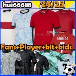 23/24/25 Nazionale portoghese Maglie di calcio Portogallo 2024 2025 Allenamento pre-partita RONALDO FERNANDES JOAO FELIX Bernardo Diogo J. pepe Maglia da calcio uomo donna