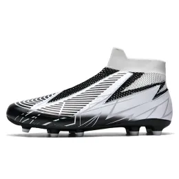ブーツ新しいTPUハイトップサッカーシューズnonslip fg/agフットボールブーツキッズグラストレーニング高品質のslipon zapatos de futbol
