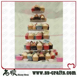 Parti Malzemeleri Yüksek kaliteli 6 katmanlı akrilik kek standı üreticisi özel katmanlar dekorasyon