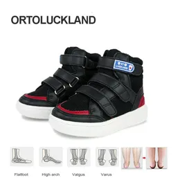 Ortoluckland Children Shoes Kids Boys Orthopedic Sneakers Toddler Baby Girls Running Tiptoe Flatfoot Arch Support Soles Footwear 240314