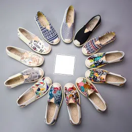 Ayakkabılar Sonbahar Kadın Loafers ayakkabıları espadrille grafiti konfor düz platform sürüngenler ayakkabı ayakkabılar üzerinde kayma kadınlar rahat ayakkabı bayanlar