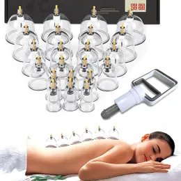 Massageador 24/20/20CANS A vácuo Conjunto de massagem Chinesa Fisioterapia com Cuides Anticelulitos de Cuidados Saudáveis ​​para Massagem Corporal