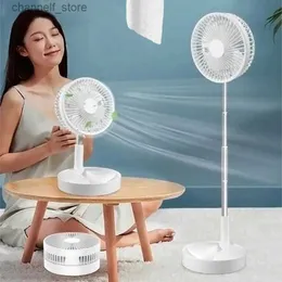 Electric Fans Scalable desktop fan rechargeable portable floor USB wireless outdoor foldable storage charging desktop fanY240320