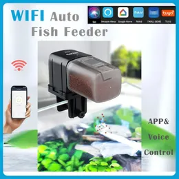 Ilonda Wifi Fish Feeder Organ Smart Control Aquarium Tank Automatic Feeding Device Timing Fishing Equipment Accessories Carp 240314
