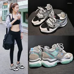 Casual Shoes 29 Spring Colorful Female Students All-match Breathable Lightweight Running Platform Smart Smoked Sneakers