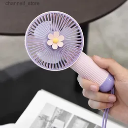 المعجبين Electric Mini Portable Fan USB شحن 3 سرعات - الرجال والنساء المحمولة المحمولة - مناسبة جدًا للسفر في الهواء الطلق و Cy240320