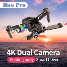 E88 PRO DRON Professional تجنب العائق بدون طيار طي 4K HD الكاميرا المزدوجة التصوير الجوي التصوير الفوتوغرافي Quadcopter الطائرات الأطفال