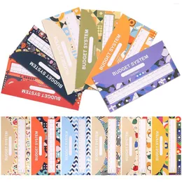 Gift Wrap 12 Pcs Budget Card Pattern With Hole Cash Plan Consumption Envelope Paper Envelopes For System Money Holder Account