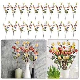 Flores decorativas 1 peça de ovo de páscoa decoração de árvore ramo diy com corda feliz suprimentos festa leste h9w1