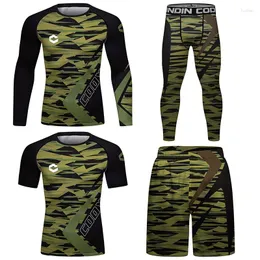 Men's Tracksuits High Quality Rashguards Pants Suits For Men Sublimation T-shirts Kickboxing Sports Cody Lundin Complete
