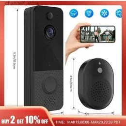 Doorbells Visual doorbell intelligent wireless WiFi voice intercom monitoring artificial intelligence recognition infrared night visionY240320