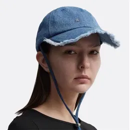 Erkekler Ball Cap Denim Beyzbol Kapağı Mektubu Casquette Tasarımcı Snapback ile Drawstring Sun Hat Unisex Sıradan Kapaklar Moda Sokak Şapkaları