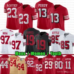 2024 New Christian McCaffrey Brock Purdy Football Maglie Nick Bosa George Kittle Deebo Samuel Fred Warner Jerry Rice Montana Talanoa Hufanga Trent Williams Brando