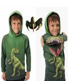 بويز هوديي ديناصور pullover Longsleeved Jurassic World Hoodie Sweatshirt عارضات أعلى الملابس الخريف سترة الأطفال الجديدة 2381851