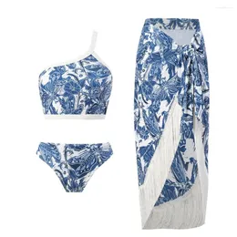 Costume da bagno intero con fiocco sul davanti e gonna da donna 2024 Costume da bagno da spiaggia monokini femminile con copertura