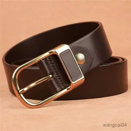 Belts Genuine Leather For Mens High Quality Buckle Jeans Cowskin Casual Belts Business Cowboy Waistband Male Fashion Designer 2022New