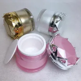 KITS Cream Jar Crown شكل بلاستيكي قابلة لإعادة التعبئة زجاجة فارغة