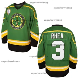 St John's Shamrocks 3 Ross Boss Rhea Ice Hockey Jersey Men Haft Sewing Sportsła