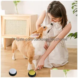 Dog Training Obedience Recordable Toys Pet Button Sound Box Voice Recorder Talking Toy For Communication Tool Speaking Drop Delivery H Dhahz