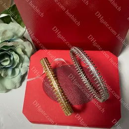 Klassisches Nietenarmband, Designer-Charm-Armbänder für Frauen, hochwertiges Kugelkopf-Armband, luxuriöser Hochzeits-Goldschmuck, schmaler Versionsstil mit Box