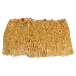 Spódnica promocyjna Hawaiian Luau Flower Grass Grass Garden Wedding Party Decor plażowy Khaki 240315