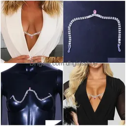 Andra Stonefans Y Square Crystal Non Piercing smycken Underkläder för kvinnor Festival Nippelkedja ADT Gift Girls 221008 Drop Delivery BOD DH249