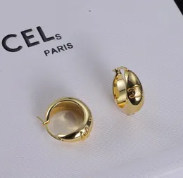 Trendy 18K Gold Plated Hoop Huggie Earring INS Style Dangle Earrings Eardrop Women Classic Circle Designer Brand High Quality Jewelry Accessories