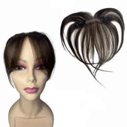 Bangs Upgraded 100% Human Hair Baby Hair Korean style Side Bangs Glueless Hairpieces Extensions Natural Fringe Fake Bangs for Girl