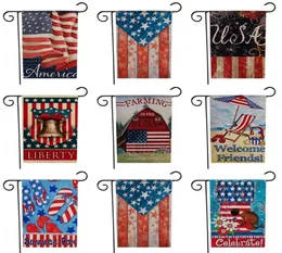 USA Garden Flag Liberty Powitań podwójne boki podwójne flaga narodowa Eagle Eagle Printing Summer Fun Sewing Cloth Pionowa Ban9411796