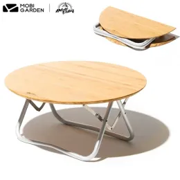 Furnishings Mobi Garden Camping Table Camping Supplies Tourist Table Outdoor Foldable Portable Picnic Bamboo Round Folding Table Nature Hike