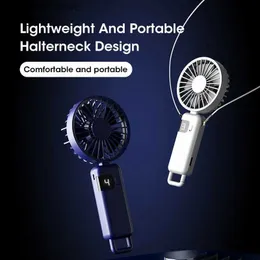 المعجبين Electric Electric Electric Fan Complementer Mini Mini USB Charging Neck Fan مع هدية الصيف الأساسية المناسبة لمجلة توصيل المنزل مجانًا