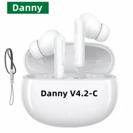 Aksesuarlar Danny v4.2 Kulaklıklar TWS ANC Mikrofonlarla Touch Kontrolü Spor Su Geçirmez