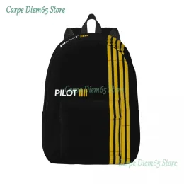 バッグパイロットキャプテンストライプ旅行キャンバスバックパック女性男性学校ラップトップブックバッグ航空飛行機カレッジデイパックバッグ