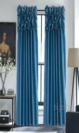 Pencere için Lüks Valance Perdesi Özelleştirilmiş Hazır Yapılan Pencere Tedavisi Oturma Odası Odası için Drapes Sat Renk Paneli1644088