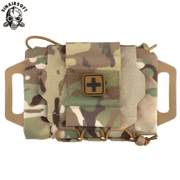 Bags Tactical IFAK Pouch Two Piece System Medical First Aid Pouch Med Roll Carrier Hypalon Handle MOLLE Rapid Outdoor Hunting Bag