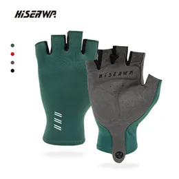 HISERWA Radfahren Anti-rutsch Anti-Schweiß Halbe Finger Handschuhe Männer Frauen Atmungsaktive Anti-schock Sport Handschuhe Outdoor Angeln fahrrad Handschuh 240306