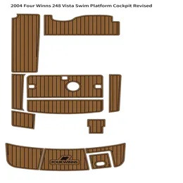 Zy 2004 Four Winns 248 Vista Badeplattform für Cockpit-Boot, EVA-Teak-Deckboden, selbstklebende Matte, selbstklebender SeaDek-Boden im Gatorstep-Stil mit guter Qualität