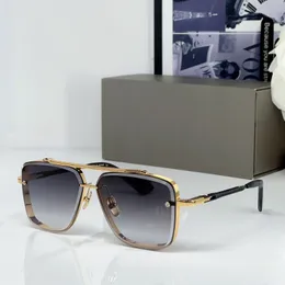 Design de luxo DITA Mach Six Óculos de Sol Diamante Corte Borda Artesanato Homens e Mulheres UV400 Óculos de Sol de Alta Qualidade
