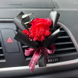 Mini Dried Flower Bouquet For Vent do refrogerador de ar feito à mão do carro