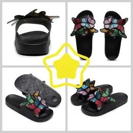 2024 Frauen Sommer Handwerk bestickt dreidimensionale Schmetterling Hausschuhe GAI Sandalen Mode Ferse bestickt Retro einfach passende einzigartige Design Outwear Stickerei