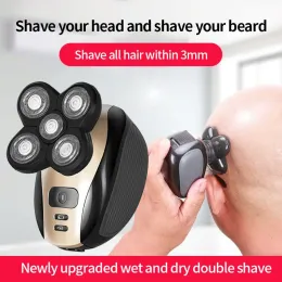 Ställer in fem Blade Shaver Electric 4D Floating Multi Function Shaver Hair Magic Bald Head Artifact Beard Knife